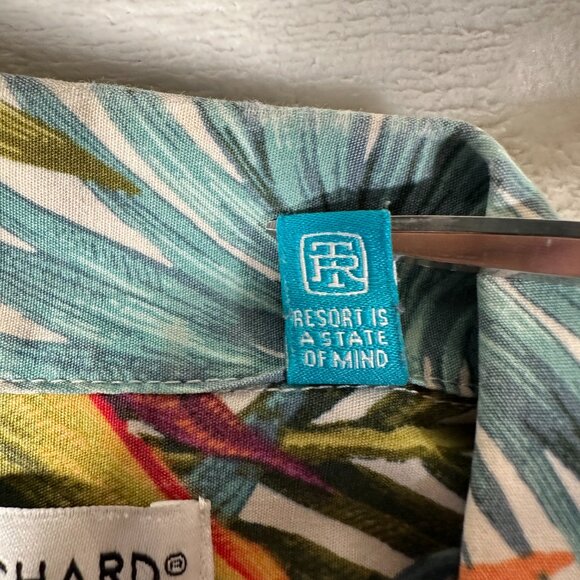 Tori Richard Uniforms Hawaiian Shirt Men L Tropical Short Sleeve Single Pocket - Picture 5 of 10